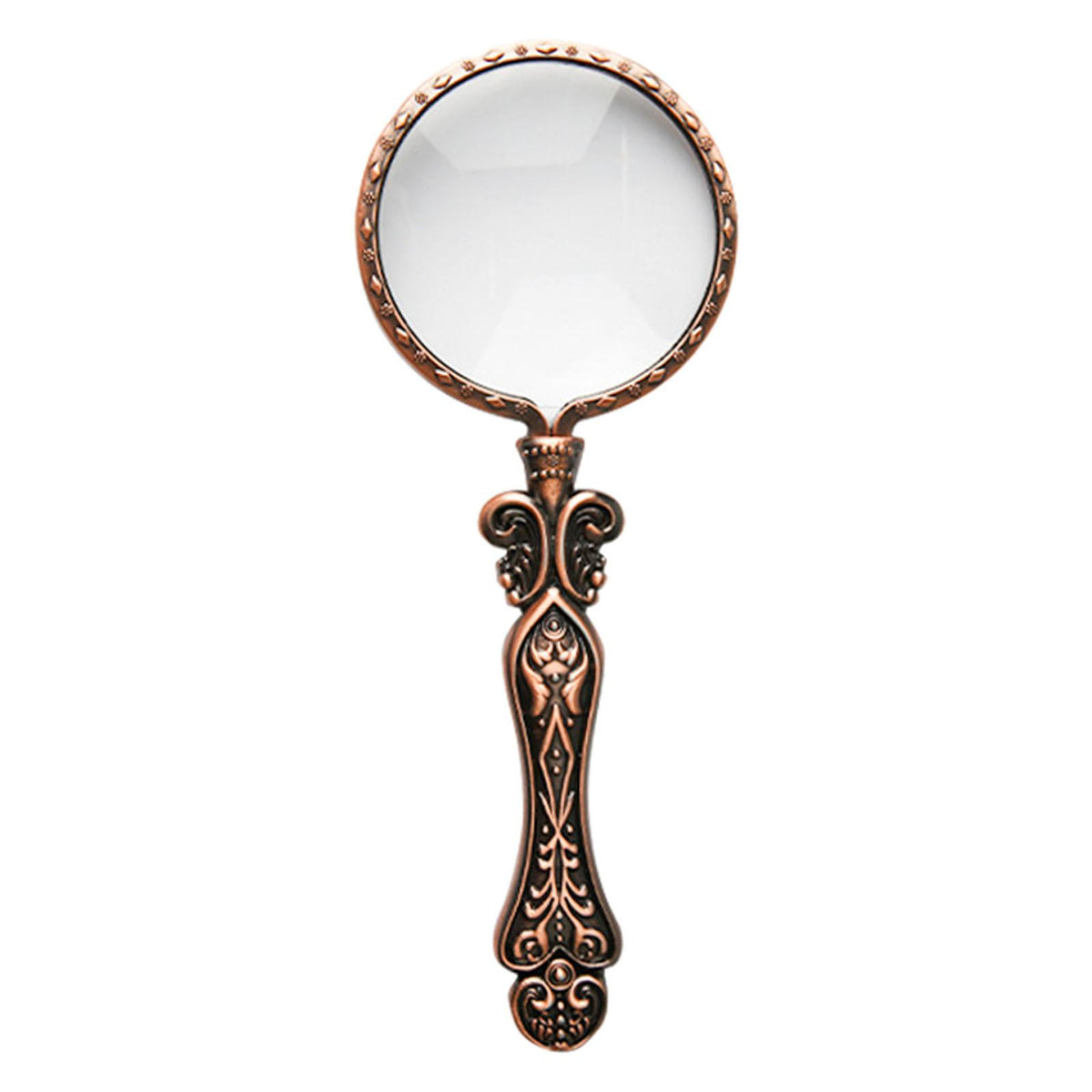 jewelry Magnifier Optical Glass Shatterproof Design with Handle Red