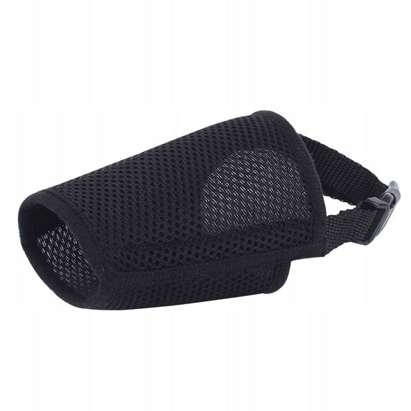 muzzle XXS mesh material for small dog with snap closure BLACK Packaging status original