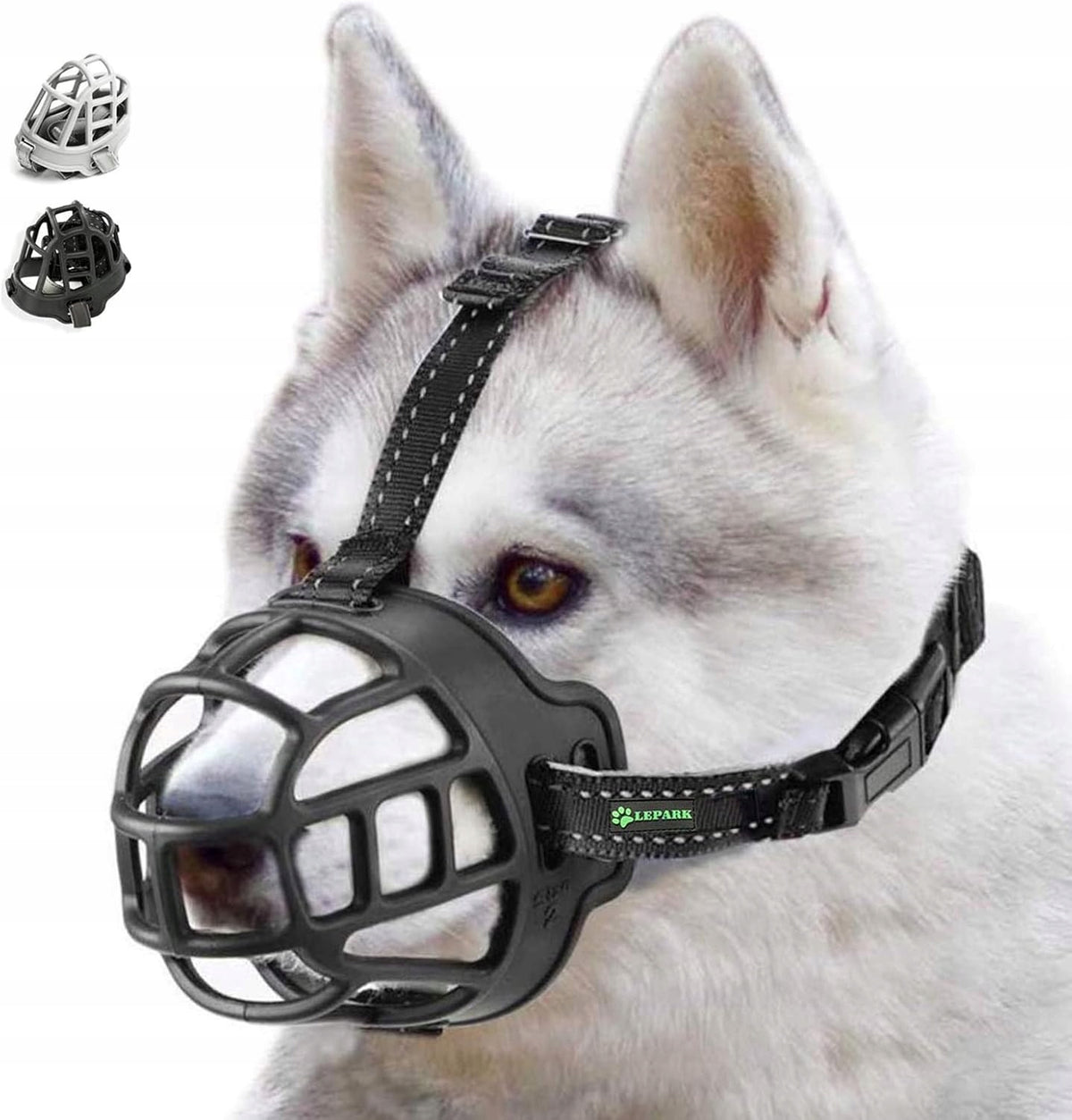 muzzle dog silicone ILEPARK 2 black adjustable
