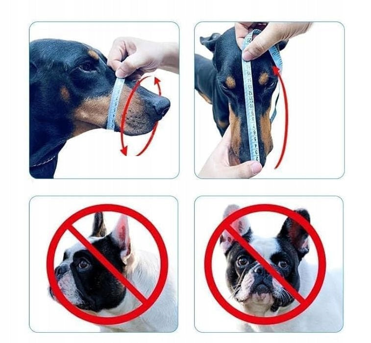 muzzle for medium and large dogs, PHYSIOLOGICAL rubber adjustable, lightweight Manufacturer code 4