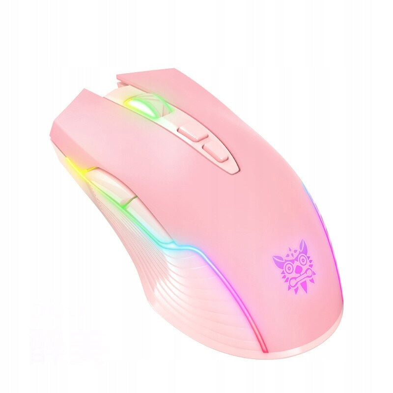 pink RGB wireless gaming mouse